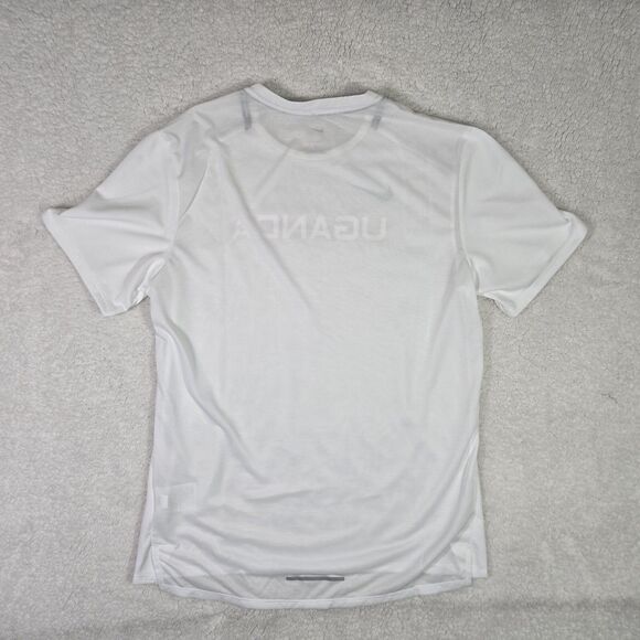 Nike Pro Elite Mens Medium Uganda Team Issued Running White T-Shirt CU8875-100 - Picture 4 of 6